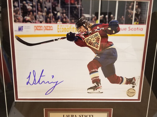 FRAMED Laura Stacey Montreal Victoire PWHL Signed 8x10 Photograph Big Shot