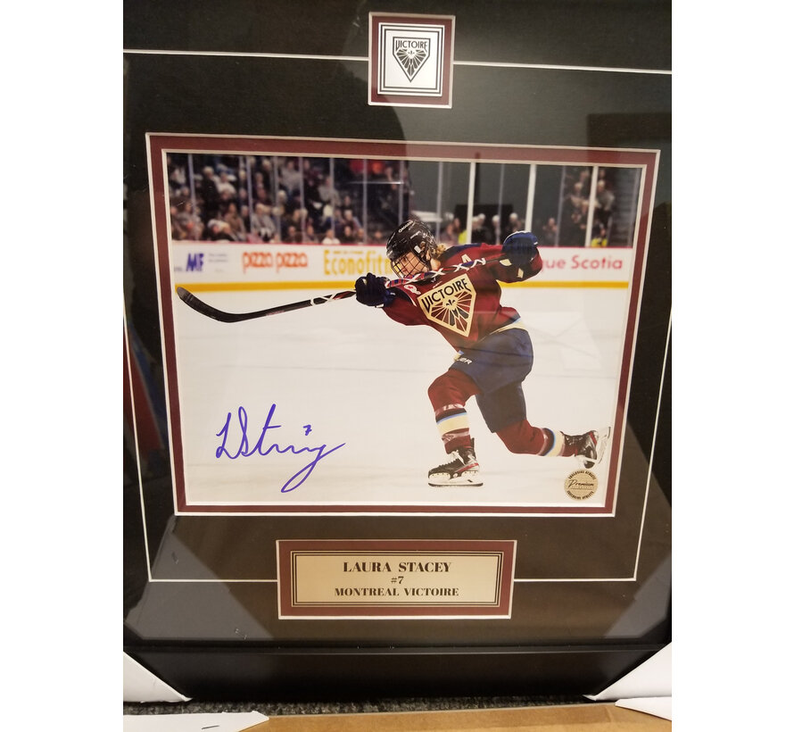 FRAMED Laura Stacey Montreal Victoire PWHL Signed 8x10 Photograph Big Shot
