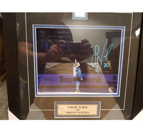 FRAMED Sarah Nurse Toronto Sceptres PWHL Signed 8x10 Photograph Honoring