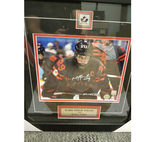PREMIUM AUTOGRAPHS FRAMED Marie-Philip Poulin Team Canada Signed 8x10 Photograph Intence
