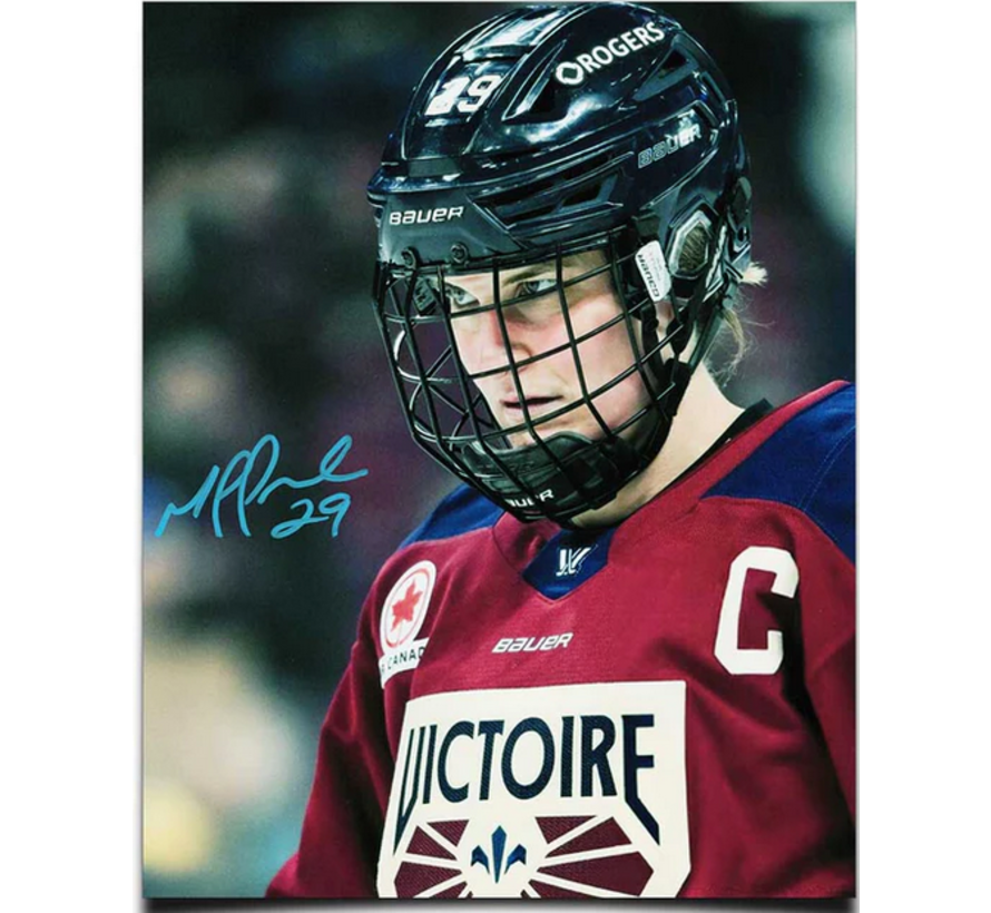 FRAMED Marie-Philip Poulin Montreal Victoire PWHL Signed 8x10 Photograph Close Up