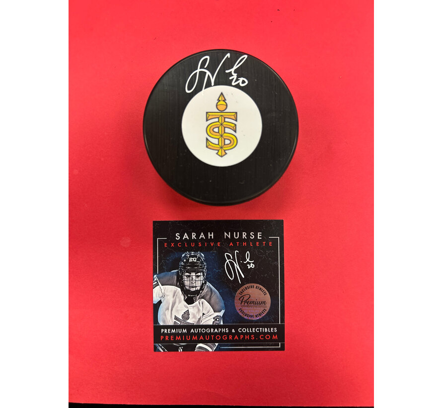 Sarah Nurse Toronto Sceptres PWHL Signed Puck W/COA