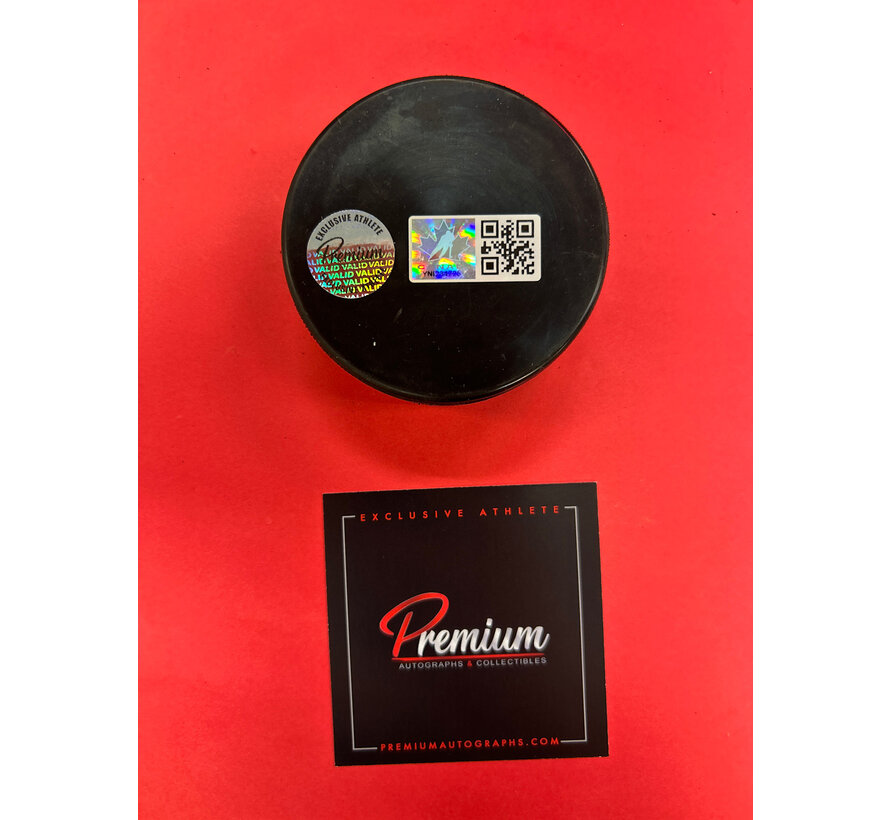 Erin Ambrose Team Canada Signed Puck w/ 2022 Gold inscription W/COA