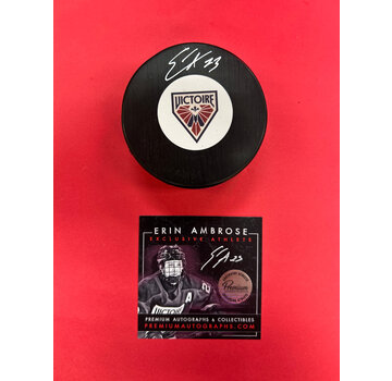 PREMIUM AUTOGRAPHS Erin Ambrose Montreal Victoire PWHL Signed Puck W/COA