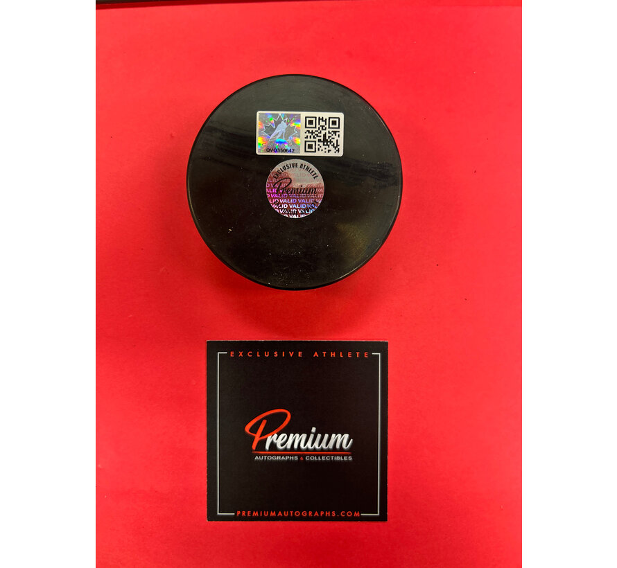 Laura Stacey Team Canada Signed Puck 2022 GOLD Inscription W/COA