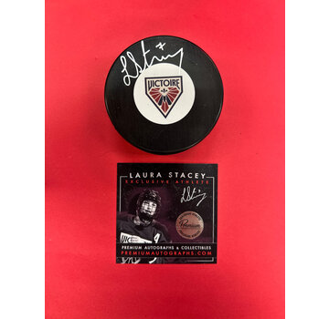 PREMIUM AUTOGRAPHS Laura Stacey Montreal Victoire PWHL Signed Puck W/COA