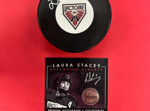 Laura Stacey Montreal Victoire PWHL Signed Puck W/COA