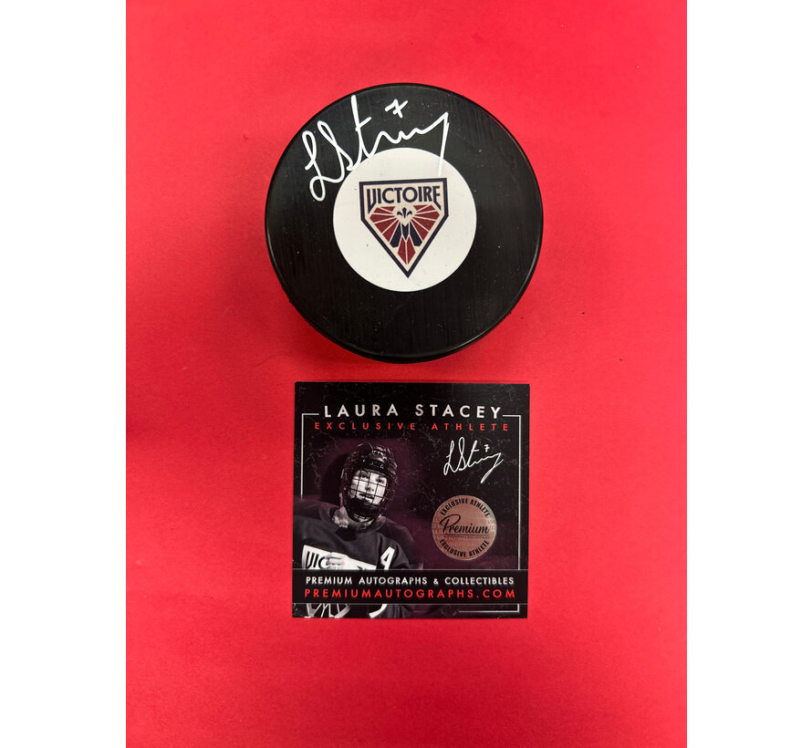 Laura Stacey Montreal Victoire PWHL Signed Puck W/COA