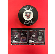 Marie-Philip Poulin & Laura Stacey Montreal Victoire PWHL Signed Puck W/COA