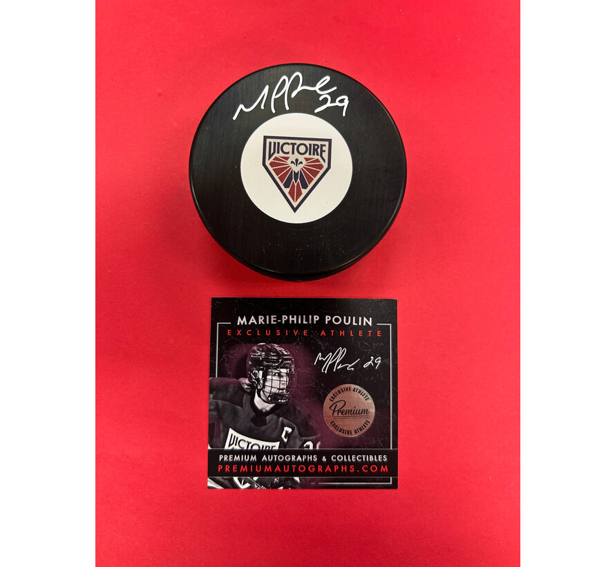 Marie-Philip Poulin Montreal Victoire PWHL Signed Puck W/COA