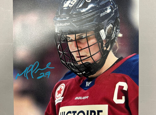 PREMIUM AUTOGRAPHS Marie-Philip Poulin Montreal Victoire PWHL Signed 8x10 Photograph Close Up