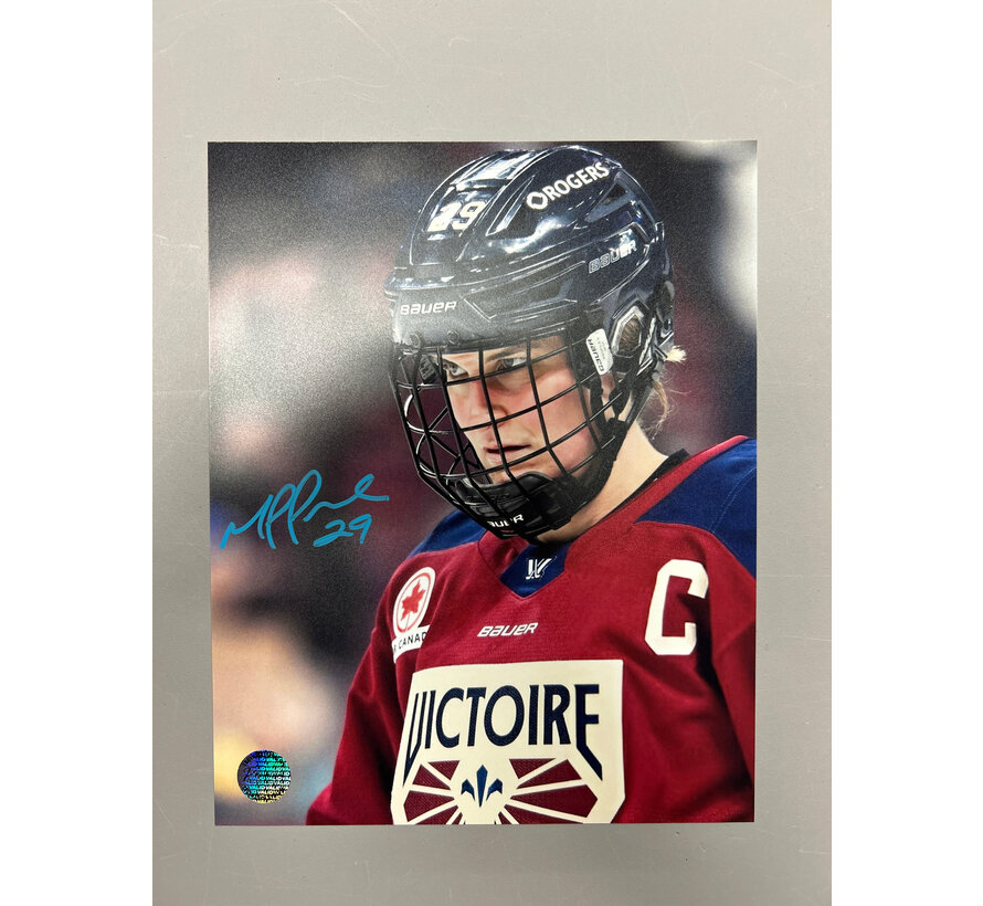 Marie-Philip Poulin Montreal Victoire PWHL Signed 8x10 Photograph Close Up