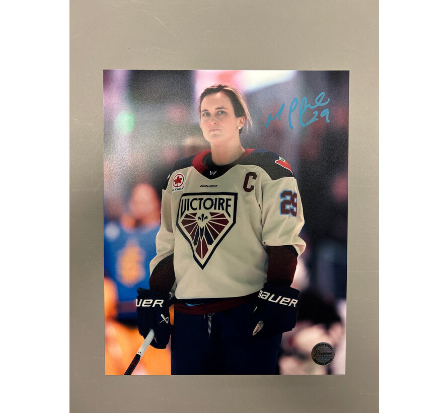 Marie-Philip Poulin Montreal Victoire PWHL Signed 8x10 Photograph Intense Close Up