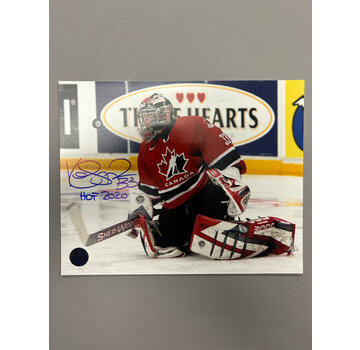 PREMIUM AUTOGRAPHS Kim St-Pierre Team Canada Signed 8x10 Photograph Save w/ HOF 2020 Inscription
