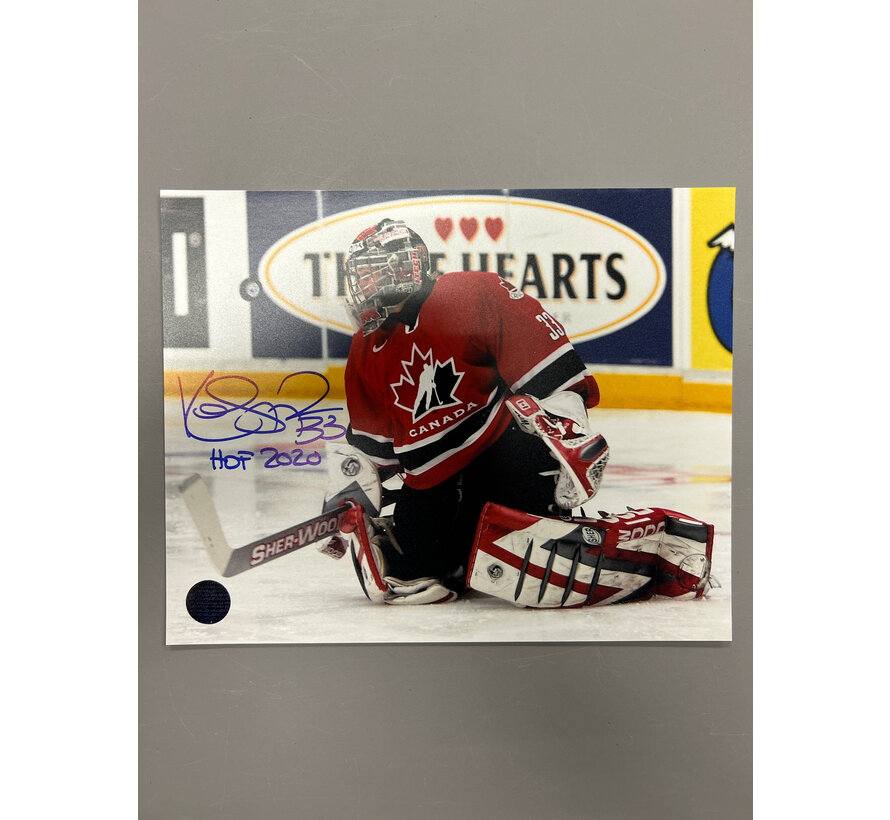 Kim St-Pierre Team Canada Signed 8x10 Photograph Save w/ HOF 2020 Inscription