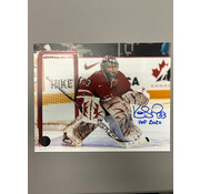 PREMIUM AUTOGRAPHS Kim St-Pierre Team Canada Signed 8x10 Photograph Stare Down w/ HOF 2020 Inscription