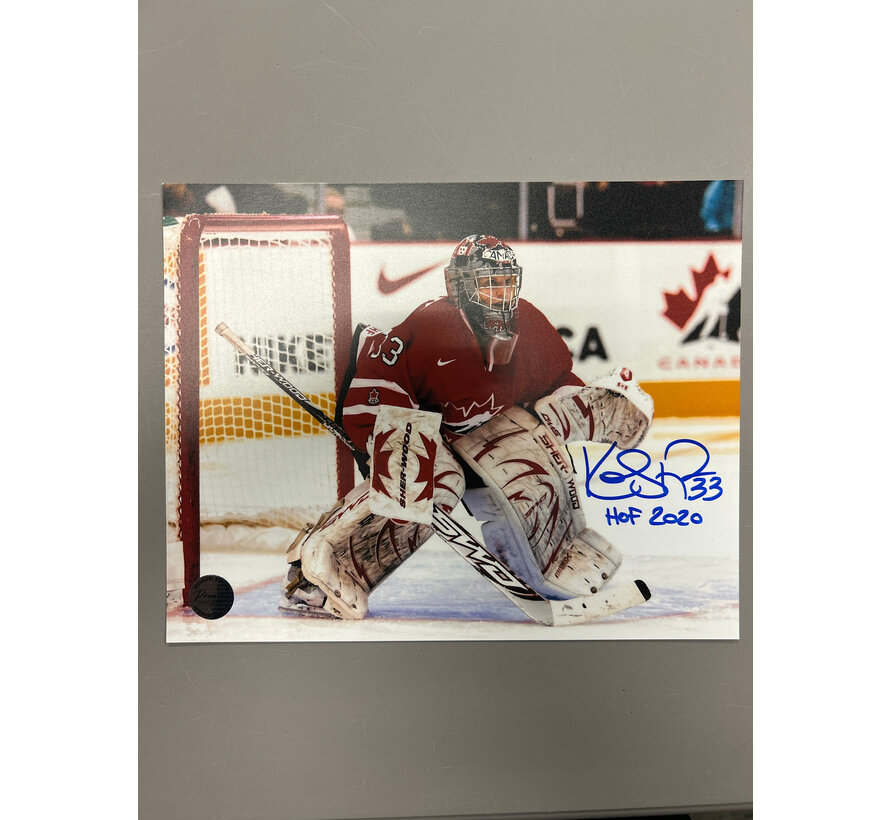 Kim St-Pierre Team Canada Signed 8x10 Photograph Stare Down w/ HOF 2020 Inscription