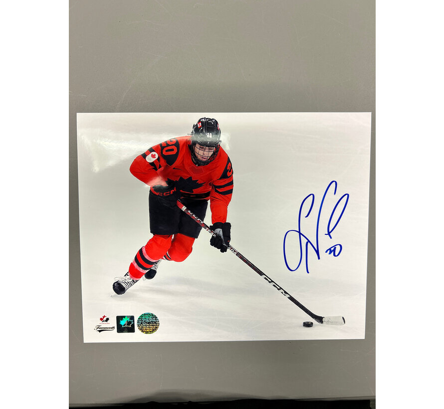 Sarah Nurse Team Canada Signed 8x10 Photograph with Puck