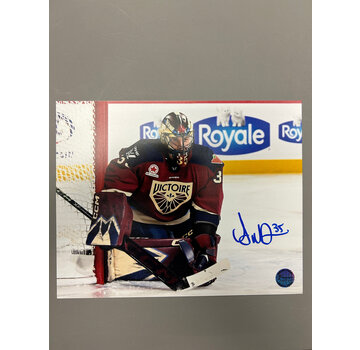 Ann-Renee Desbiens Montreal Victoire PWHL Signed 8x10 Photograph Against the Post
