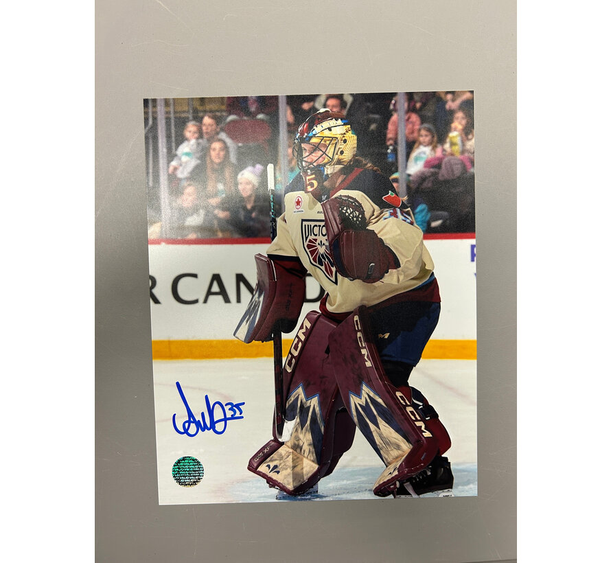 Ann-Renee Desbiens Montreal Victoire PWHL Signed 8x10 Photograph Intense