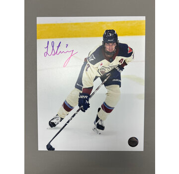 PREMIUM AUTOGRAPHS Laura Stacey Montreal Victoire PWHL Signed 8x10  In the Slot