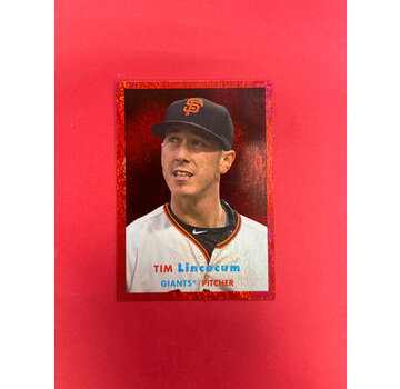 TOPPS 2021 TOPPS HERITAGE TIM LINCECUM RED FOIL /50