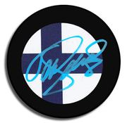 PREMIUM AUTOGRAPHS Teemu Selanne International Team Finland Signed Puck