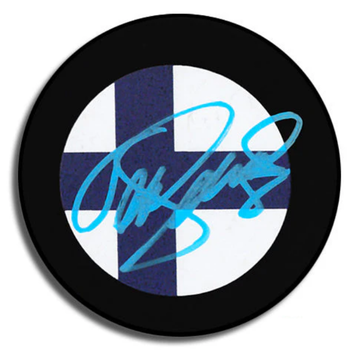 PREMIUM AUTOGRAPHS Teemu Selanne International Team Finland Signed Puck