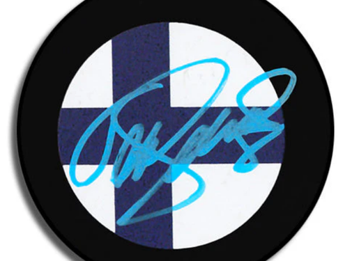 PREMIUM AUTOGRAPHS Teemu Selanne International Team Finland Signed Puck