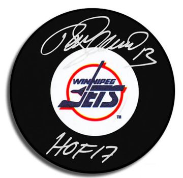 Teemu Selanne Winnipeg Jets Signed Puck w/ HOF 2017 Inscription