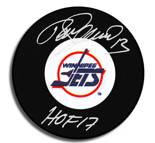 Teemu Selanne Winnipeg Jets Signed Puck w/ HOF 2017 Inscription