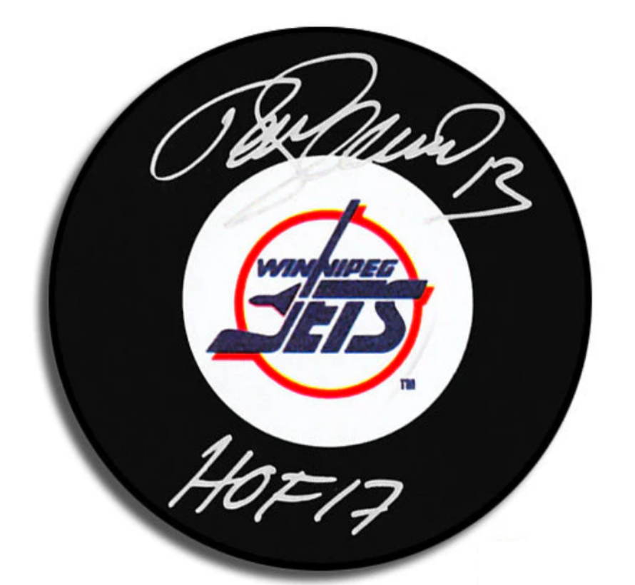 Teemu Selanne Winnipeg Jets Signed Puck w/ HOF 2017 Inscription