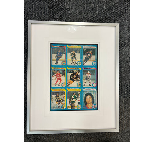 O-PEE-CHEE 1979-80 O-PEE-CHEE WAYNE GRETZKY ROOKIE PANEL WITH 2 SIDED FRAME POOR CONDITION