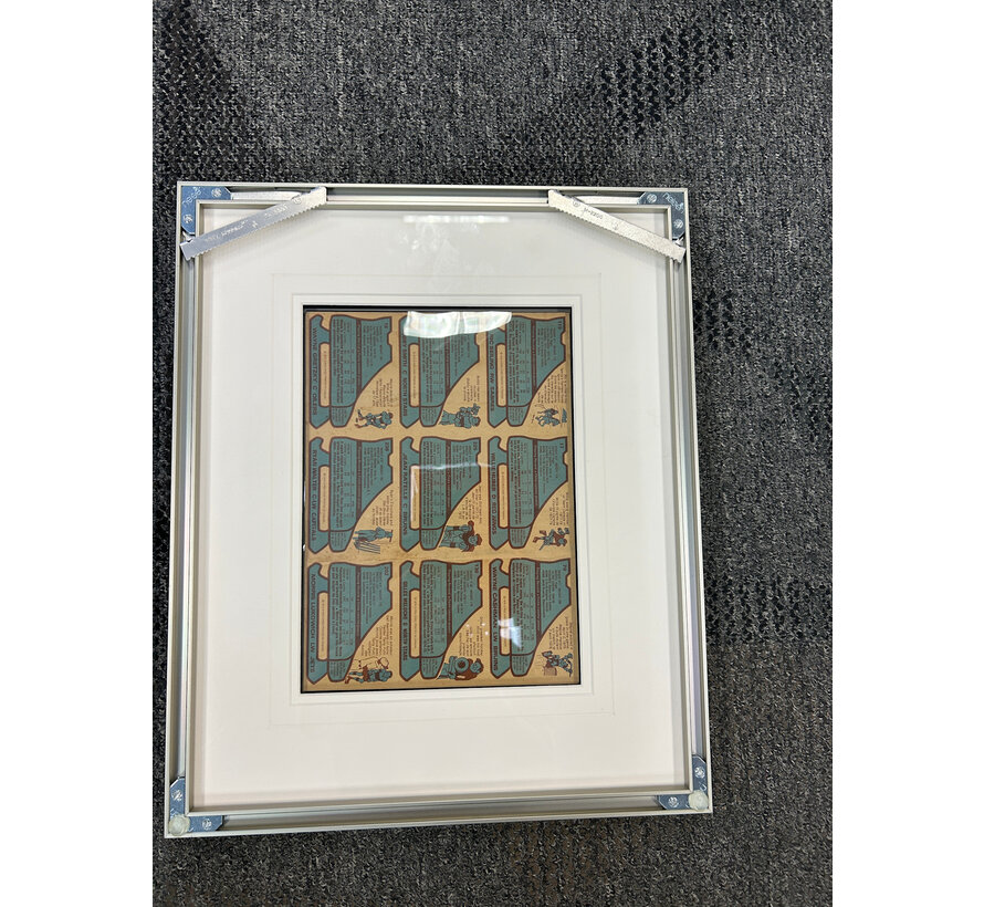 1979-80 O-PEE-CHEE WAYNE GRETZKY ROOKIE PANEL WITH 2 SIDED FRAME POOR CONDITION