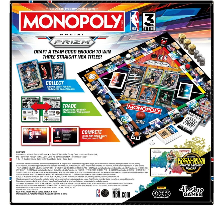 2024-25 PANINI PRIZM BASKETBALL MONOPOLY GAME