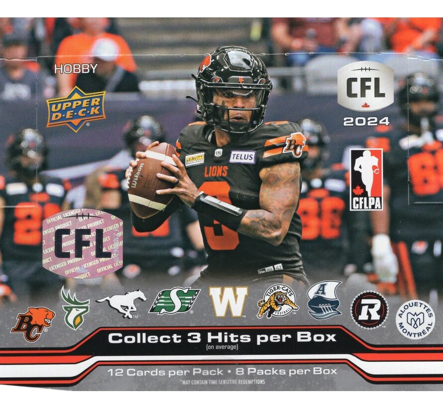2024 UPPER DECK CFL FOOTBALL HOBBY BOX