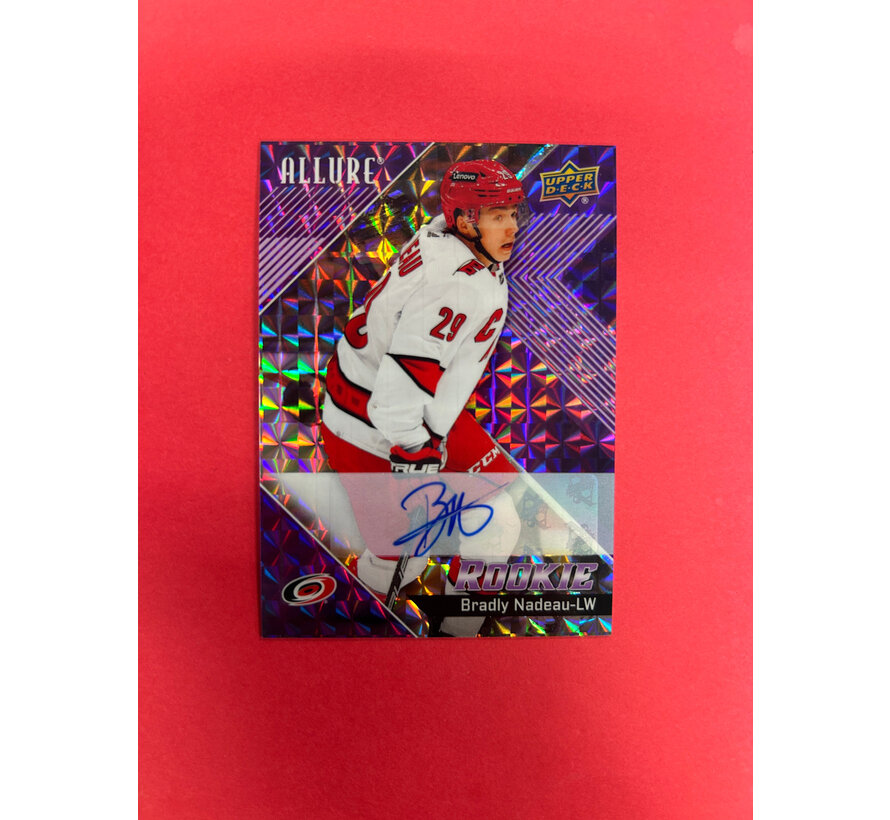 2024-25 UPPER DECK ALLURE BRADLEY NADEAU PURPLE DIAMOND AUTO /10