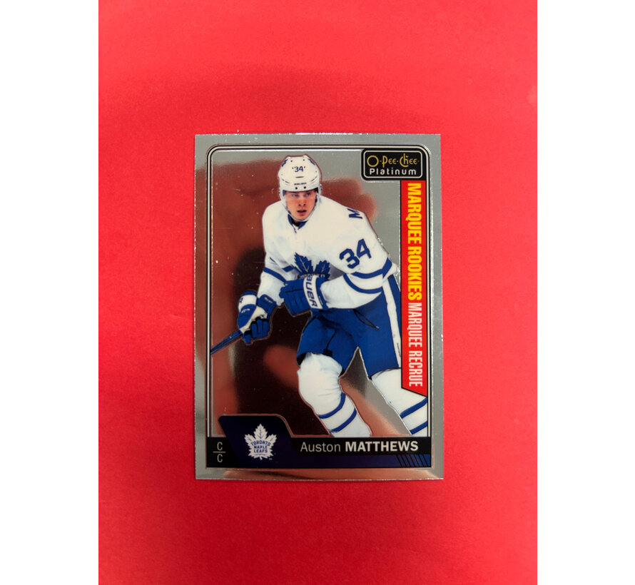 2016-17 O-PEE-CHEE PLATINUM AUTSON MATTHEWS MARQUEE ROOKIE