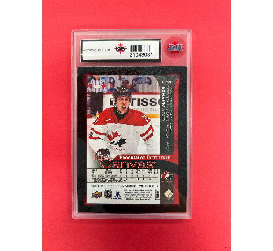 2016-17 UPPER DECK SERIES 2 MITCH MARNER PROGRAM OF EXELLENCE KSA GRADED 10
