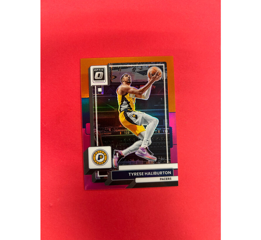 2022-23 DONRUSS OPTIC TYRESE HALIBURTON ORANGE PINK /15