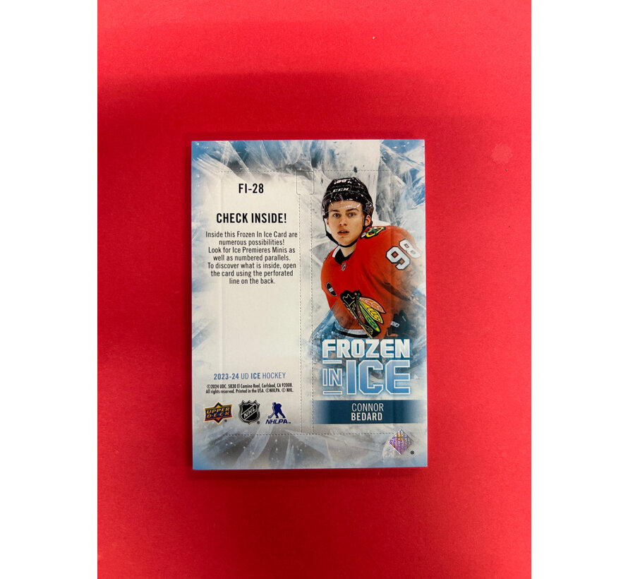 2023-24 UPPER DECK ICE CONNOR BEDARD FROZEN IN ICE ROOKIE SEALED