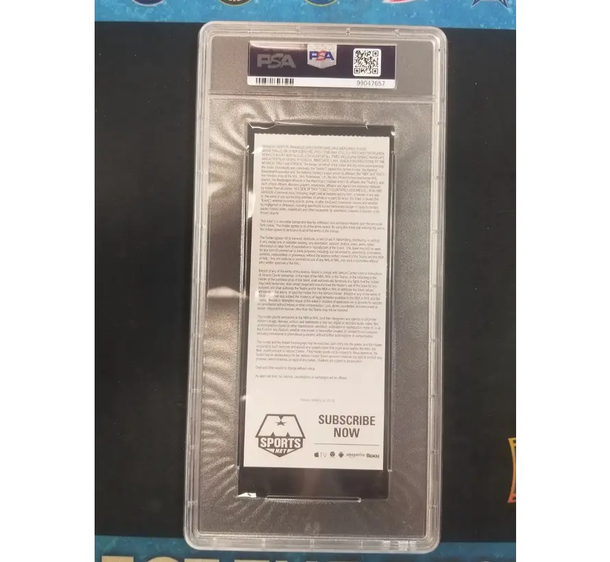 ALEX OVECHKIN 1000TH REGULAR SEASON POINT TICKET STUB PSA 10 CAPITALS 2017
