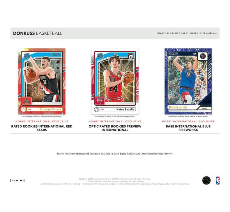 2024-25 PANINI DONRUSS BASKETBALL INTERNATIONAL HOBBY BOX