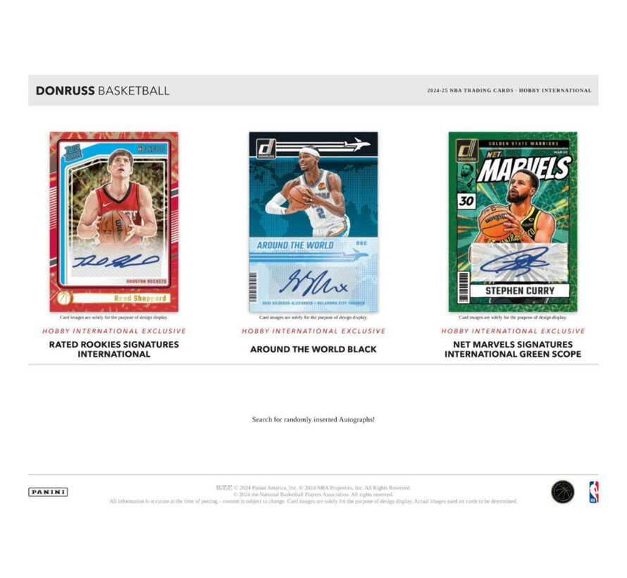 2024-25 PANINI DONRUSS BASKETBALL INTERNATIONAL HOBBY BOX