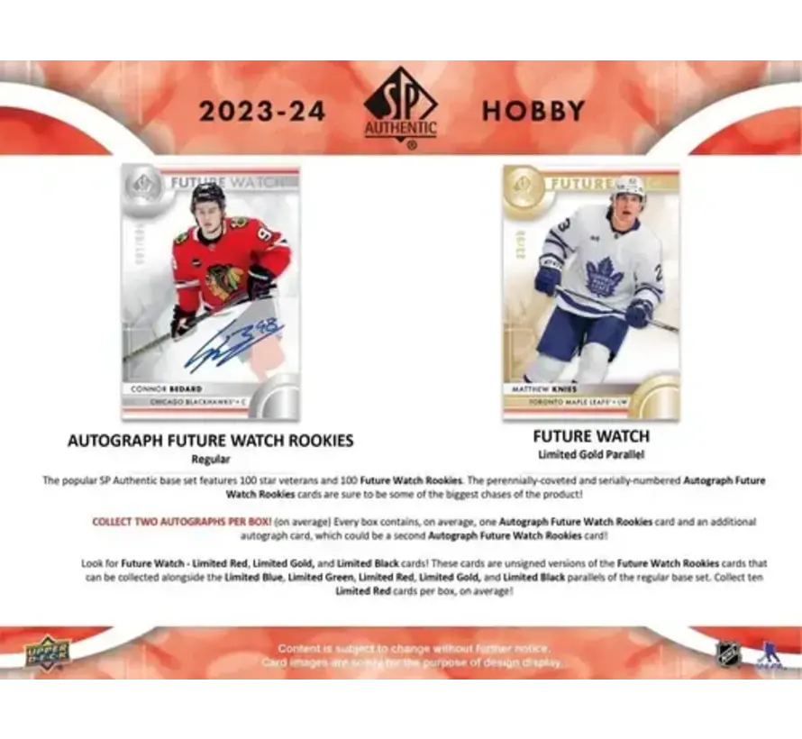 2023-24 UPPER DECK SP AUTHENTIC HOCKEY HOBBY BOX