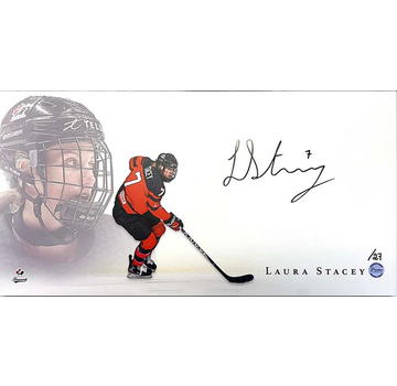 PREMIUM AUTOGRAPHS Framed Laura Stacey Special Edition #'d /27 Team Canada Signed Print