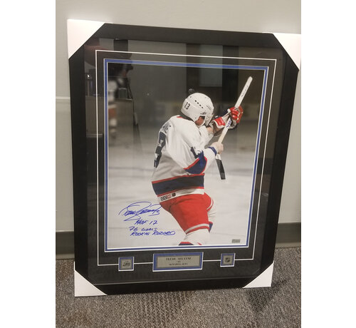 PREMIUM AUTOGRAPHS Framed Teemu Selanne Winnipeg Jets Signed & Inscribed 16x20 Iconic Gunslinger Celebration