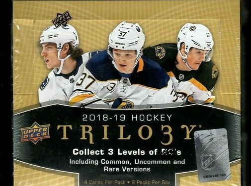UPPER DECK 2018-19 UPPER DECK TRILOGY HOCKEY HOBBY BOX