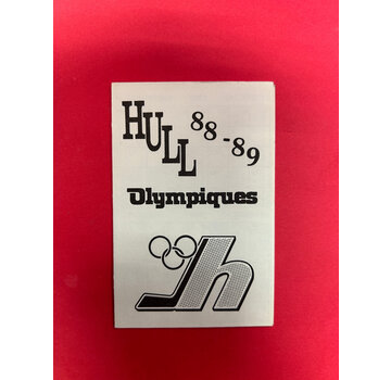 1988-89 HULL OLYMPICS SCHEDULE FOLD OUT