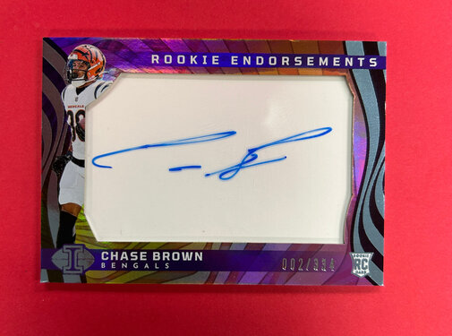 PANINI 2023 PANINI ILLUSIONS CHASE BROWN ROOKIE ENDORSMENTS AUTO /334